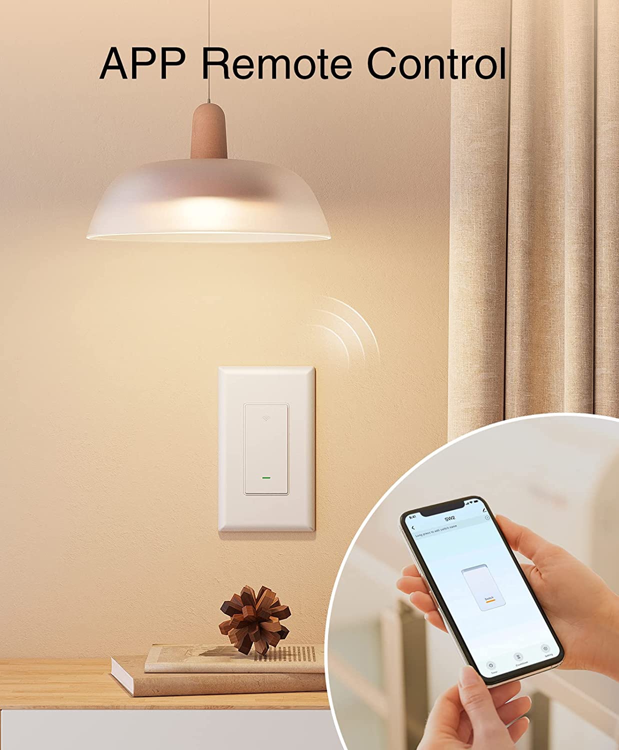 GHome Smart Smart Switch 3 Pack Smart Light Switch, White, Smart Switch 3 Pack