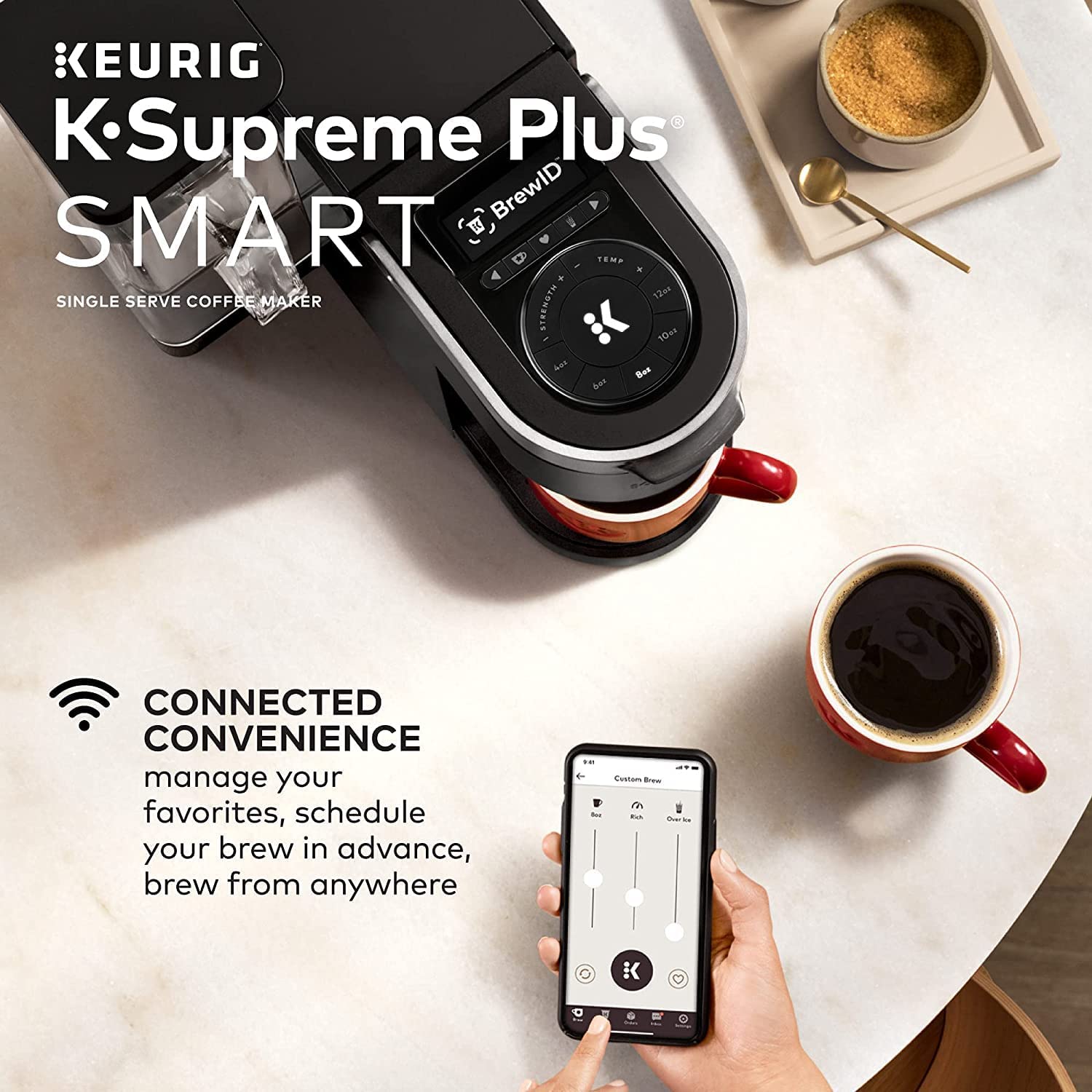 Keurig K-Supreme Plus SMART Coffee Maker, Single Serve K-Cup Pod Coffee Brewer, BREWID and MultiStream Technology, 78 Oz