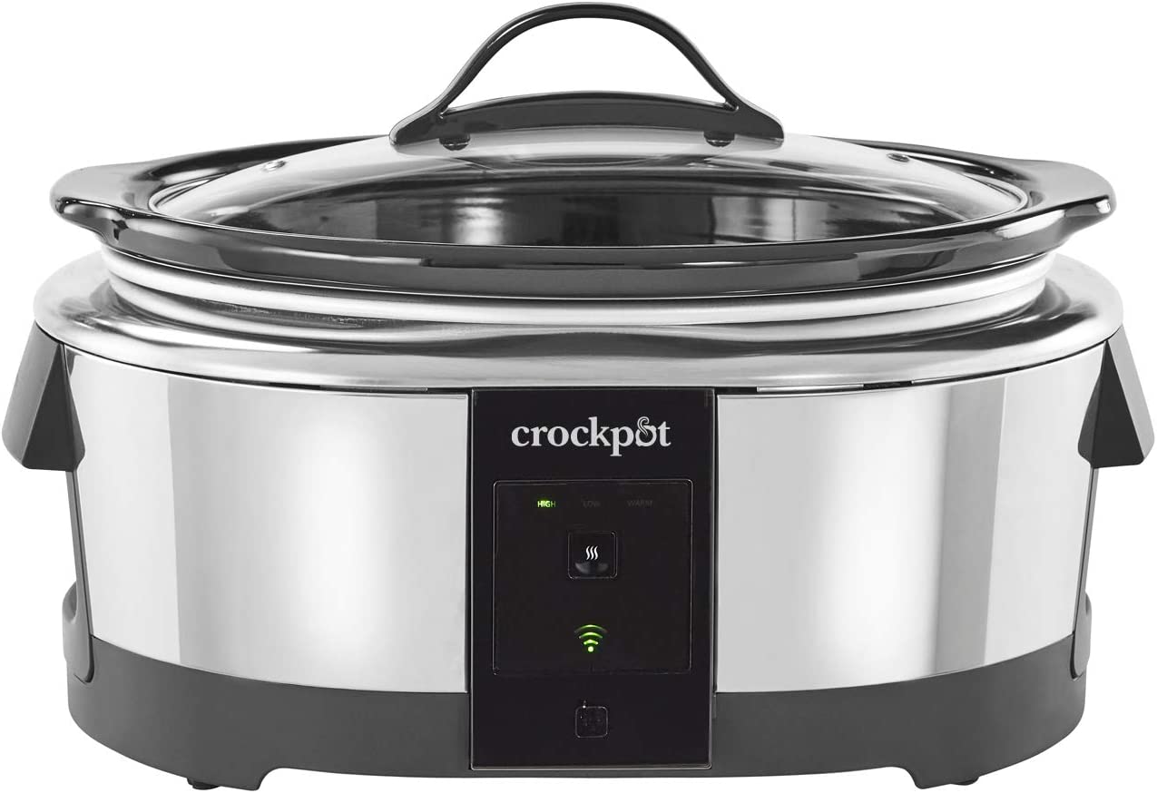 Crock-Pot Slow Cooker Works with Alexa 6-Quart Programmable Stainless Steel 2139005, A Certified for Humans Device
