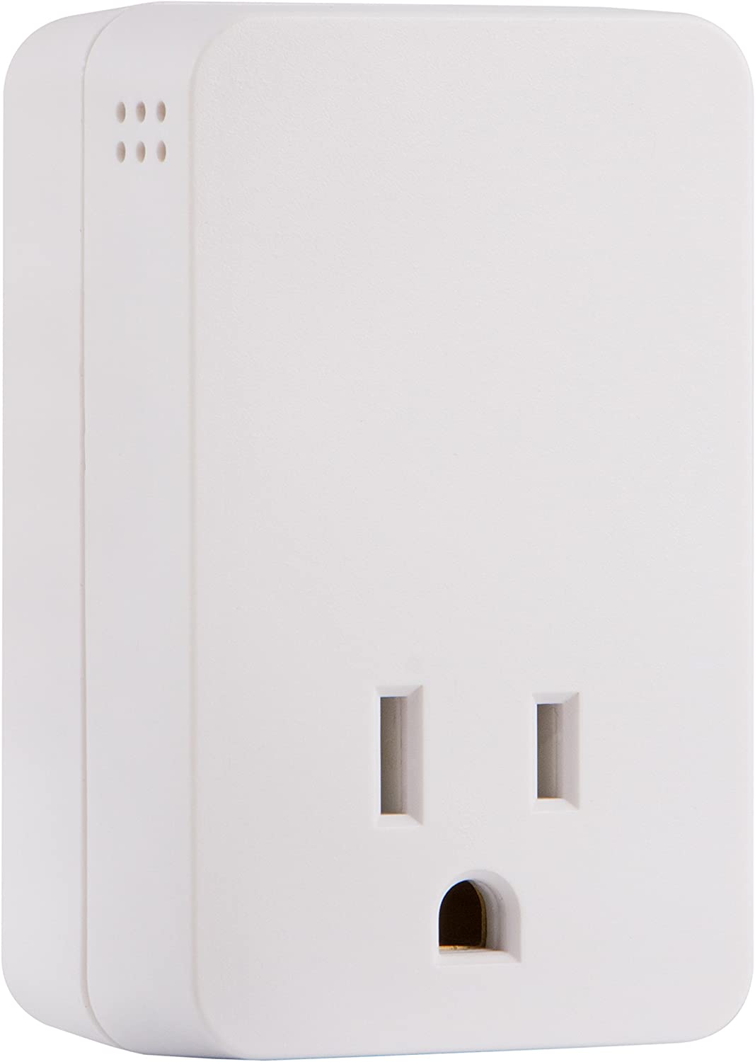 GE UltraPro Surge Protector Plug with Alarm, Outlet Extender, Plug Adapter, Appliance, Refrigerator, End of Service, 1080 Joules, Warranty, UL Listed, White, 38124