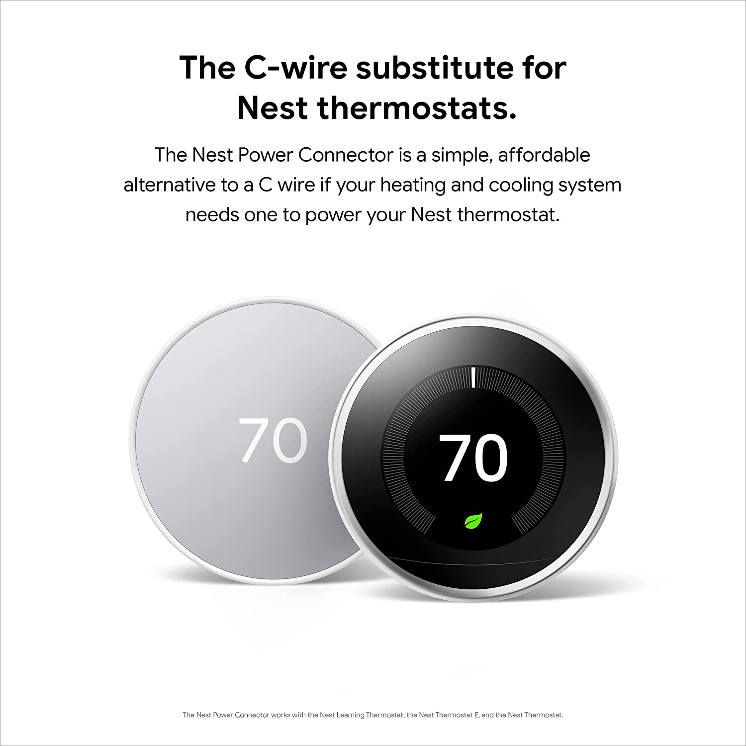 Google Nest Power Connector – Nest Thermostat C Wire Adapter – C Wire Adapter for Smart Thermostat & Nest Thermostat Trim Kit – Made for the Nest Thermostat – Programmable Wifi Thermostat Accessory
