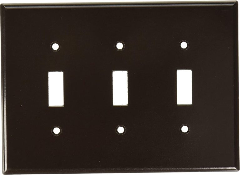 Leviton 80511-W 3-Gang Toggle Device Switch Wallplate, 1-Pack, White