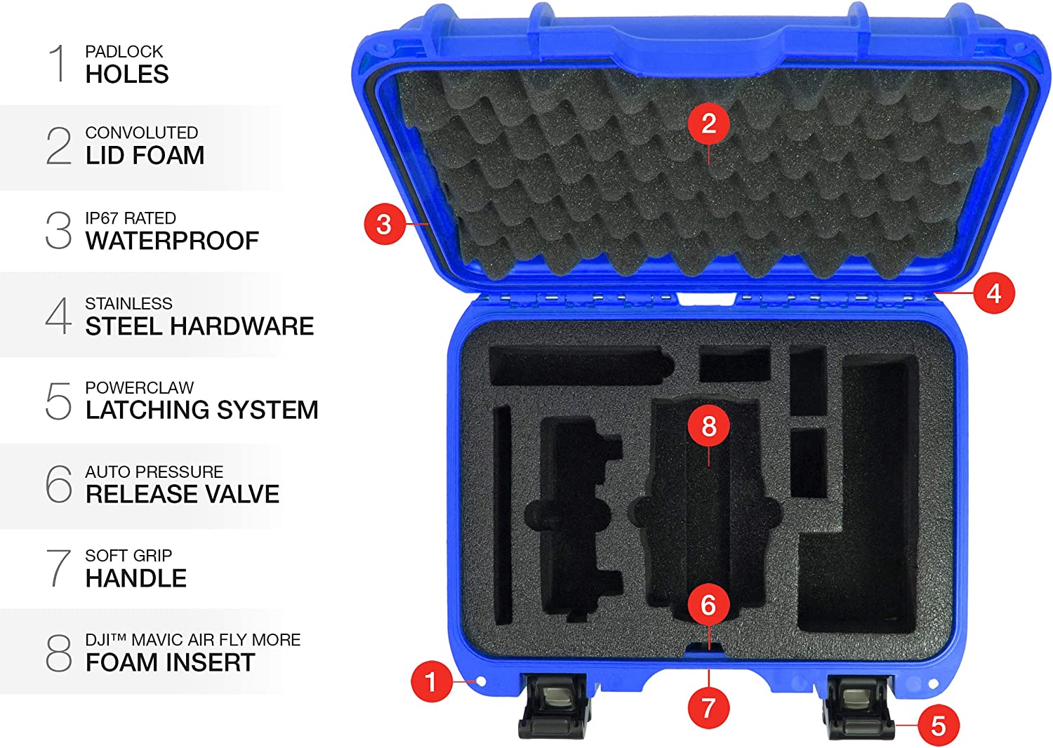 Nanuk 925 Waterproof Hard Case with Foam Insert for DJI Mavic Air 2 + Smart Controller - Black (925-MAVIA21)