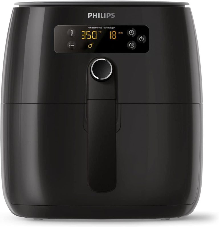 Philips Kitchen Appliances Premium Digital Airfryer with Fat Removal Technology + Recipe Cookbook, 3 qt, Black, HD9741/99, X-Large