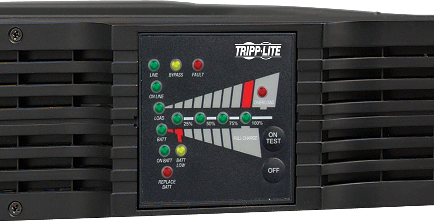 Tripp Lite Smart Online 120V 3kVA 2.7kW Double-Conversion UPS, 3U Rack/Tower, Extended Run, WEBCARDLX Network Interface, LCD, USB, DB9 (SU3000RTXLCD3N)