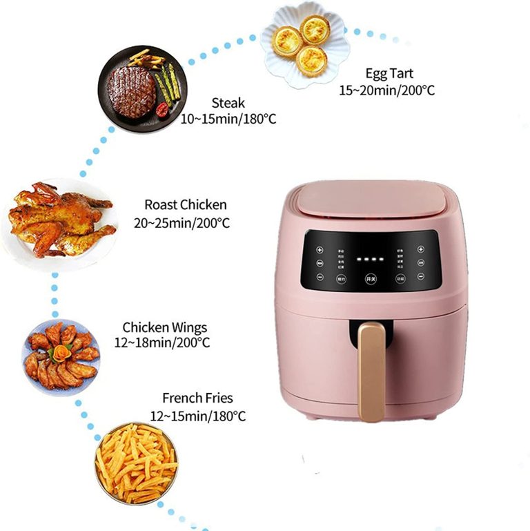 YAARN Air Fryer Air Oven Frier Digital Display Multifunctional Household appliances air Fryer Kitchen Smart Oven Cooker Home Cooking (Color : Pink, Size : JP)