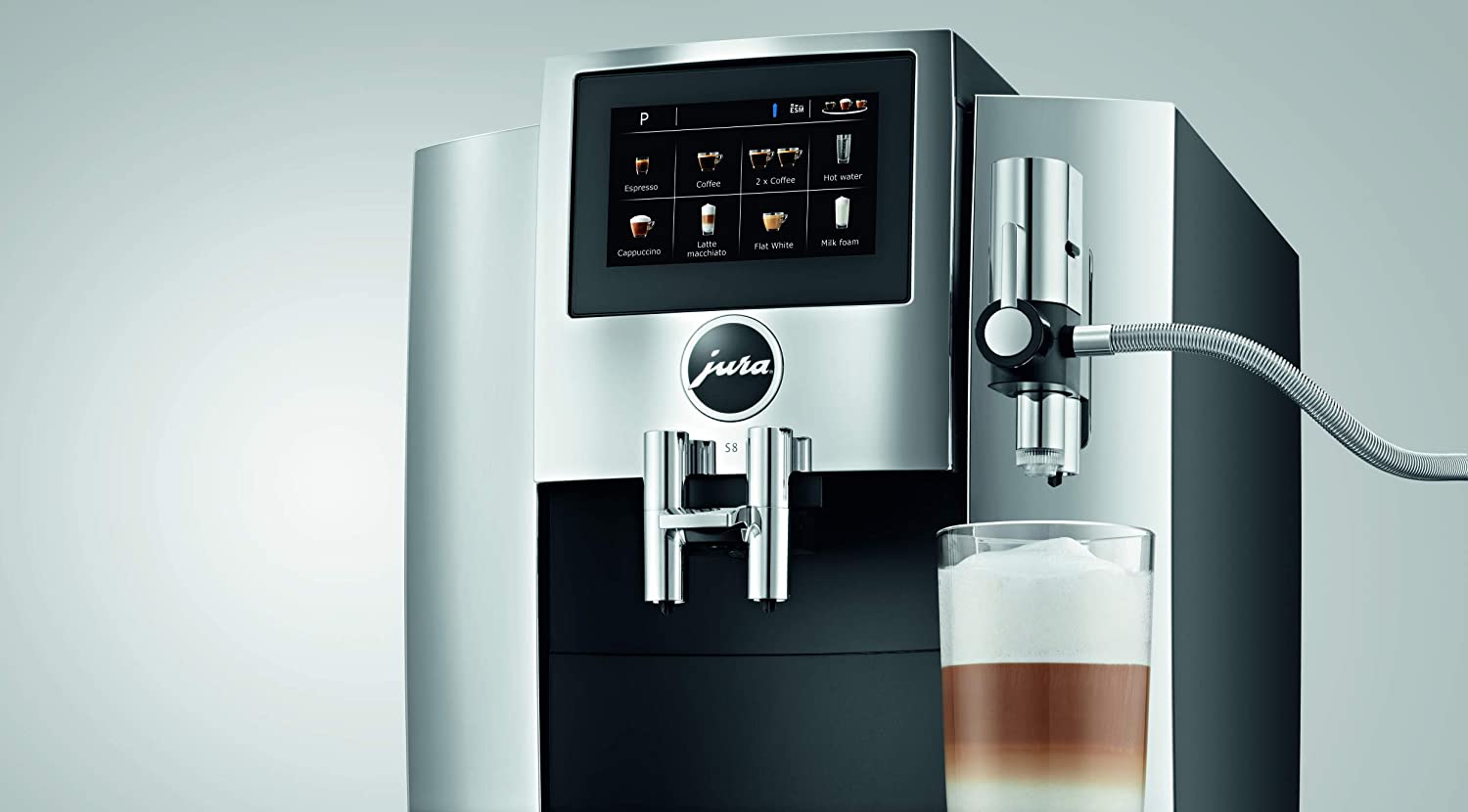 Jura S8 Automatic Coffee Machine 64 oz, Moonlight Silver