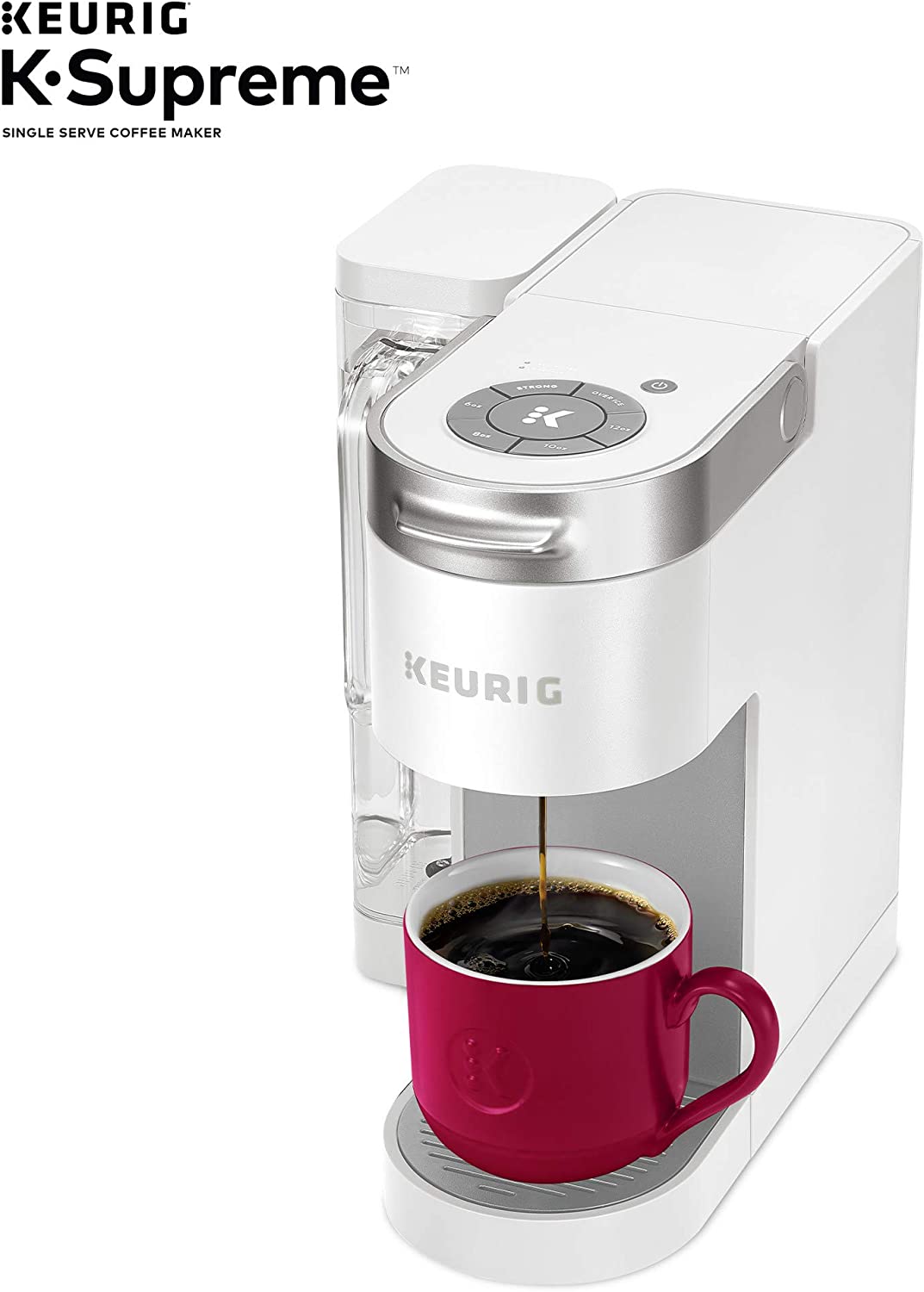 Keurig K-Supreme SMART Single Serve Coffee Maker With Wifi Compatibility, 4 Brew Sizes, And 66oz Removable Reservoir, Compatible with Alexa, Black