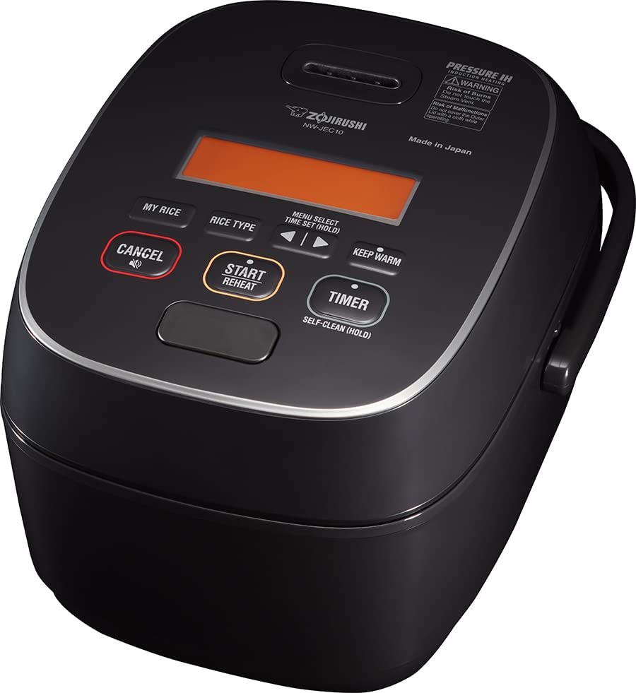 Zojirushi NW-JEC10BA Pressure Induction Heating (IH) Rice Cooker & Warmer, 5.5-Cup, Made in Japan