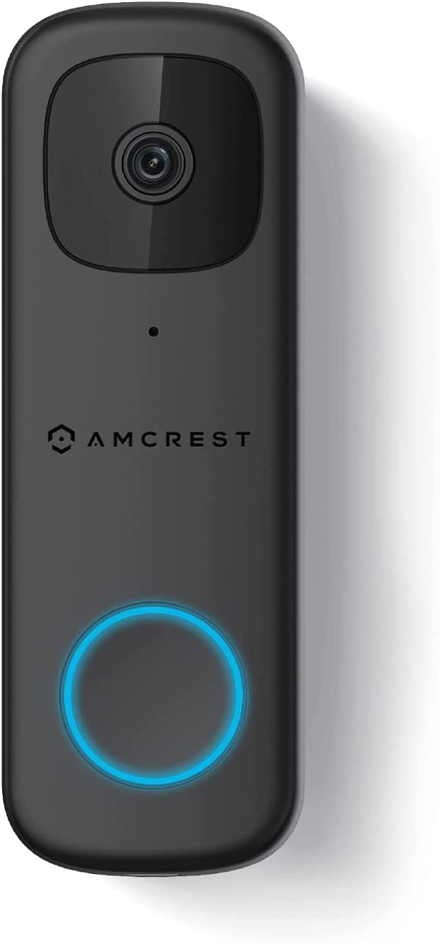 Amcrest 4MP Video Doorbell Camera Pro, Outdoor Smart Home 2.4GHz and 5GHz Wireless WiFi Doorbell Camera, Micro SD Card, AI Human Detection, IP65 Weatherproof, 2-Way Audio, 164º Wide-Angle Wi-Fi AD410