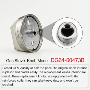 DG64-00473B Samsung Stove Knob - Replacement Samsung Gas Range Oven Burner Stove Knob，Compatible W/ Samsung NX58K7850SG / NX58J5600SG / NX58R5601SG / NX58M6850SG-1 Pack
