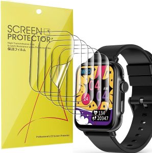 Lamshaw Compatible for SOUYIE Smart Watch Screen Protector, [6 Pack] Full Coverage TPU Clear Film Compatible for SOUYIE L1 1.85" HD Display Smart Watch (6 PACK)