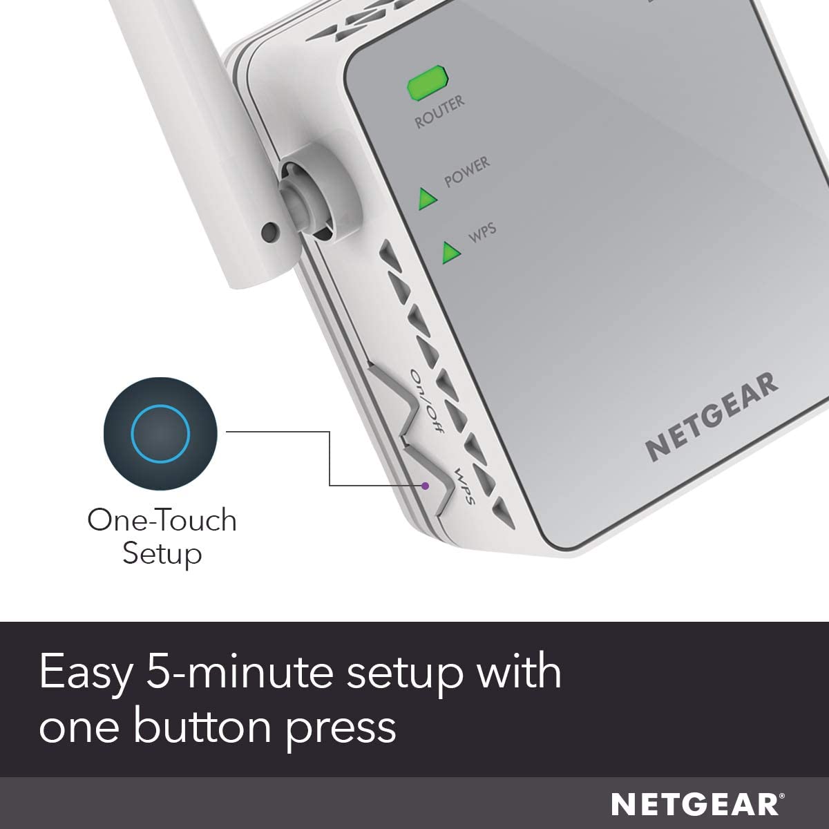 NETGEAR Wi-Fi Range Extender EX3700 – Coverage Up to 1000 Sq Ft and 15 Devices with AC750 Dual Band Wireless Signal Booster & Repeater (Up to 750Mbps Speed), and Compact Wall Plug Design