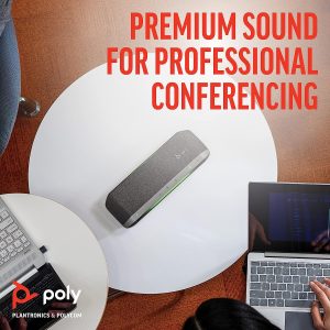 Poly - Sync 40+ Bluetooth Smart Speakerphone (Plantronics) - Flexible Work Spaces - Connect to PC/Mac via Included BT600 Dongle and Smartphones via Bluetooth - Works with Teams, Zoom & More