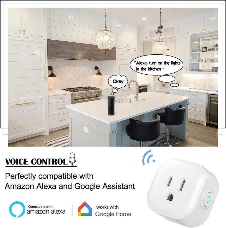 Smart Plug, Woostar Smart Outlet Compatible with Alexa, Google Home for Voice Control, IFTTT Enabled, Alexa Smart Plug Mini with Remote Authority, Schedule and Timing Function, No Hub Required, 4 Pack