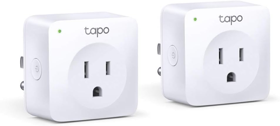 TP-Link Tapo Smart Plug Mini, Smart Home Wifi Outlet Works with Alexa Echo & Google Home, No Hub Required, New Tapo APP Needed (P100 2-pack)