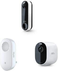 Arlo Essential Video Doorbell Wire-Free - HD Video, 180° View, Night Vision, 2 Route Audio, Direct to Wi-Fi No Hub Needed, Wire Free or Wired, Black - AVD2001B, 1 Count (Pack of 1)