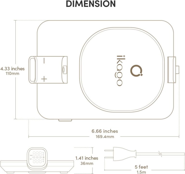 ikago Smart Temp Authority Coffee Mug Warmer Set, Best Birthday Gifts for Women&Men, Gift for Mother’s&Father’s Day/Birthday/Office Desk