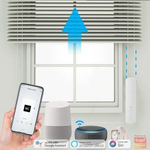 Quoya Smart Electric Chain Blinds Motor, WiFi Roller Blind Driver, Compatible with Alexa Google Home Voice Control, Tuya Smart Life App (MC11 Motor + Gateway(Hub))