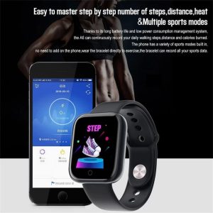 Smart Watch, Sport Waterproof Smartwatch, Fitness Tracker with Heart Rate Blood Pressure, Sleep Monitor,Message Call Reminder Smart Watch for Men Women Kids, Compatible for iPhone/Android