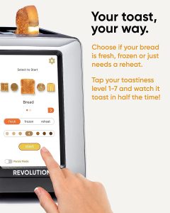 Revolution R180B High-Speed Touchscreen Toaster, 2-Slice Smart Toaster with Patented InstaGLO Technology & Panini Mode