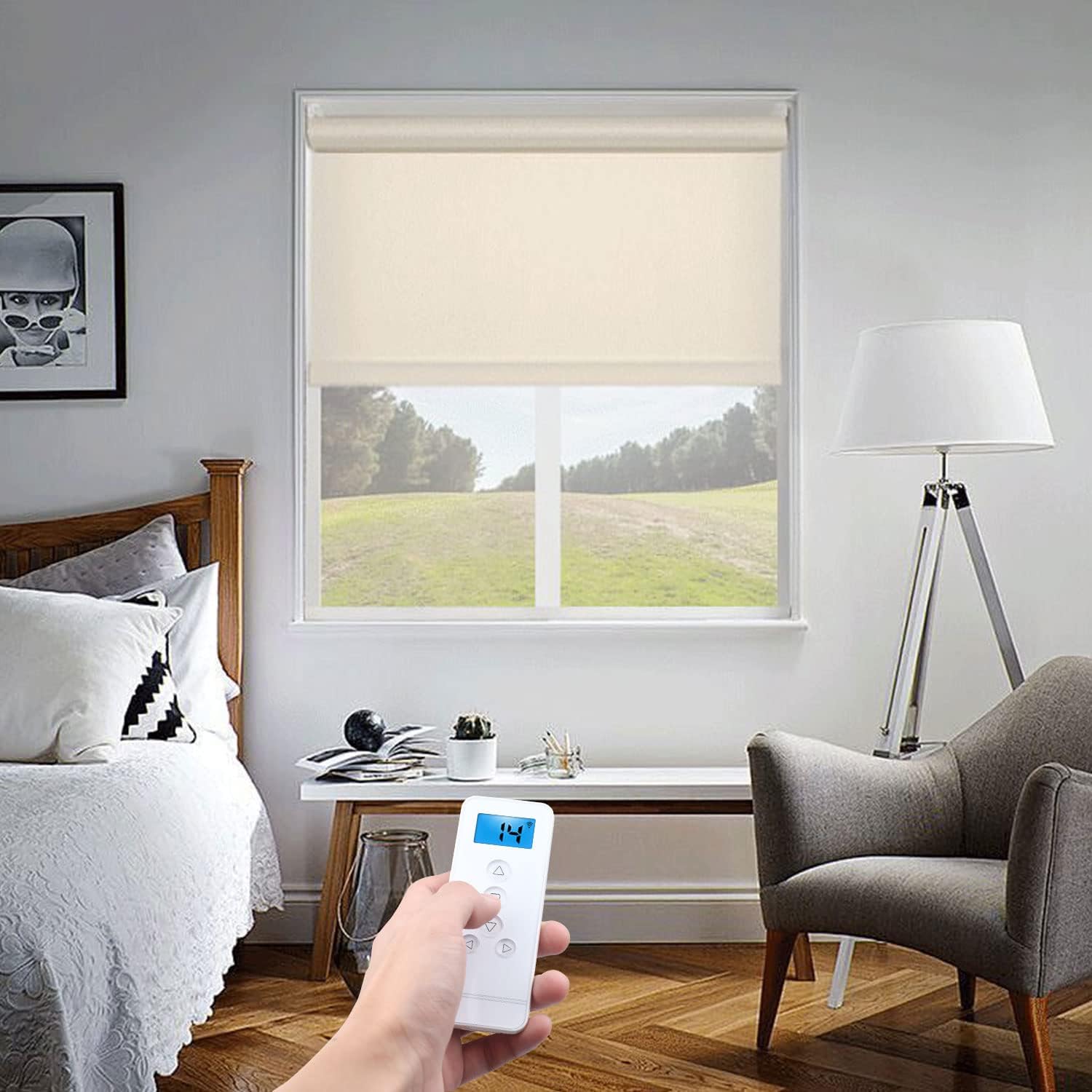 Rollerhouse 12V DIY Electric Roller Blinds/Shades with 25mm Remote Tubular Motor for Smart Blinds Kit Compatible 1-1/4″(32mm) Tube