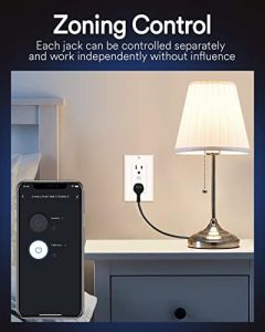 Smart Outlet in-Wall, Standard Electrical Outlets with 2 USB Ports & 2 Plugs App Control Work with Alexa Google Home 15 Amp Tamper-Resistant Outlet ETL FCC, 2.4G WiFi Only, Wall Plate Included 4 Pack