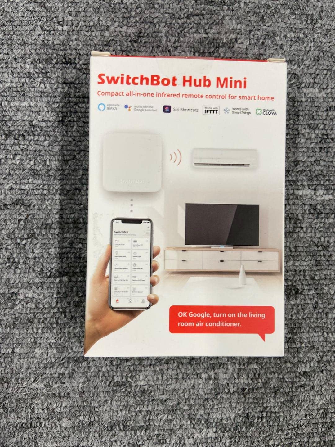 SwitchBot Hub Mini Smart Remote – IR Blaster, Link SwitchBot to Wi-Fi (Support 2.4GHz), Control TV, Air Conditioner, Compatible with Alexa, Google Home, IFTTT