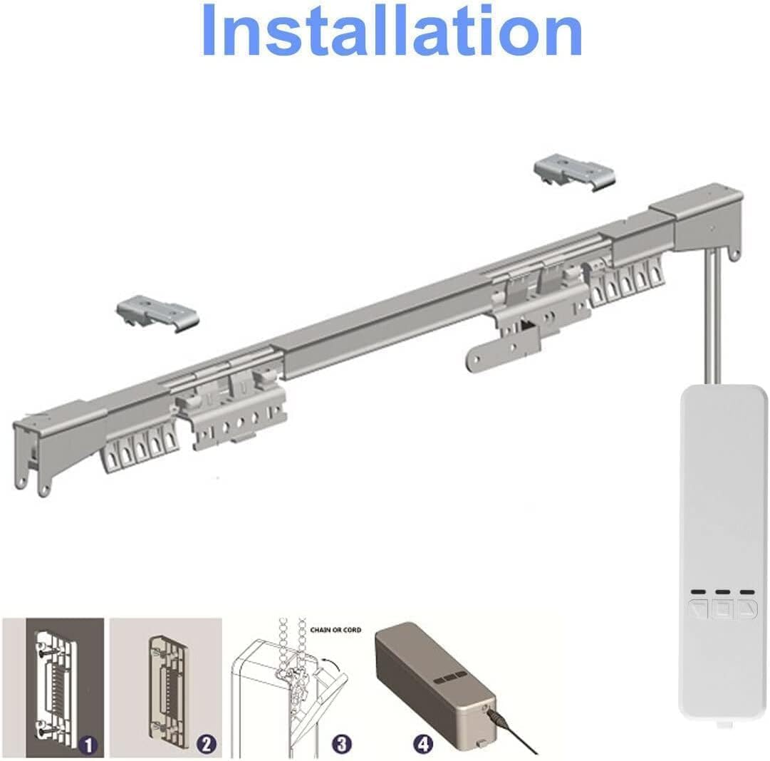 ILLOMART WiFi Smart Window Blinds Chain Motor Smart Home Accsessory Compatible Amazon Alexa & Google Assistant Smartphones APP Control RC Automation Kit with Schedule Function