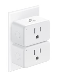 EIGHTREE Mini Smart Plug 𝟭𝟱𝗔, Smart Plugs That Compatible with Alexa & Google Home & SmartThings, No Hub Required with Remote Control, Timer & Schedule, Wi-Fi Plugs Only Support 2.4GHz, 2 Packs