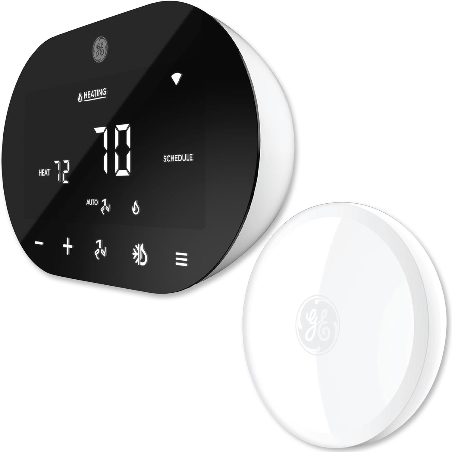 GE CYNC Smart Thermostat for Home, Energy Star Certified, Smart Home Programmable Wi-Fi Thermostat, Works with Amazon Alexa and Google Home, Digital Touch Screen, Black