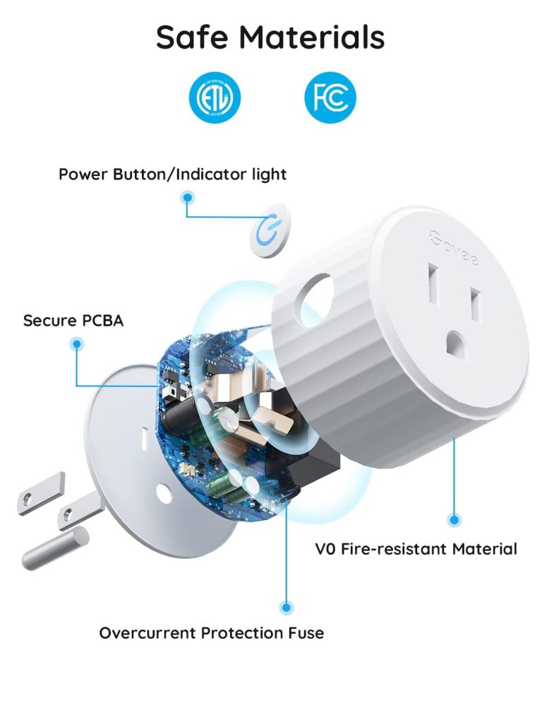 Govee Smart Plug, WiFi Plugs Work with Alexa & Google Assistant, Smart Outlet with Timer & Group Controller, WiFi Outlet for Home, No Hub Required, ETL & FCC Certified, 2.4G WiFi Only, 4 Pack