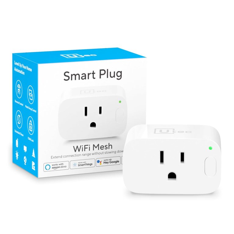 U-tec Smart Plug, Smart Home Wi-Fi Mesh Outlet, 15A Ultra Efficient Smart Plug Compatible with Alexa, Google Home & IFTTT, No Hub Required, 2.4GHz Wi-Fi Only, Remote Control, ETL Certified, 2Pack