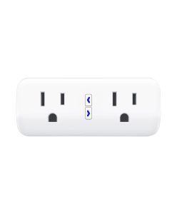 GHome Smart Outlet Extender Surge Protector Dual Smart Socket Works with Alexa and Google Home, Mini Wi-Fi Plugs Control Independently Or Together,10A, No Hub Required, Fcc Listed (4 Pack), White