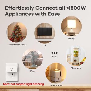 Linkind Matter Smart Plug, Work with Apple Home, Siri, Alexa, Google Home, SmartThings, Smart Outlet 15A/1800W Max, Smart Home Automation, APP Remote Control,Timer&Schedule, 2.4G Wi-Fi Only, 4 Pack