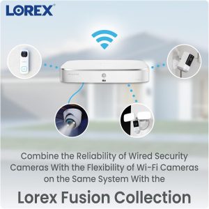 Lorex 2K Wired WiFi Smart Video Doorbell Camera w/No Subscription Fee - Smart Security Lighting, Night Vision, Motion Detection, Requires Existing Wiring (White)