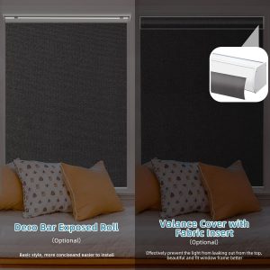 SmartWings Motorized Smart Blinds with Remote, Automatic Blackout Roller Shade work with Alexa Homekit Thread Google Z-wave, Electric Blind for Window, Custom Width Up to 110" W,Multi-Color Samples