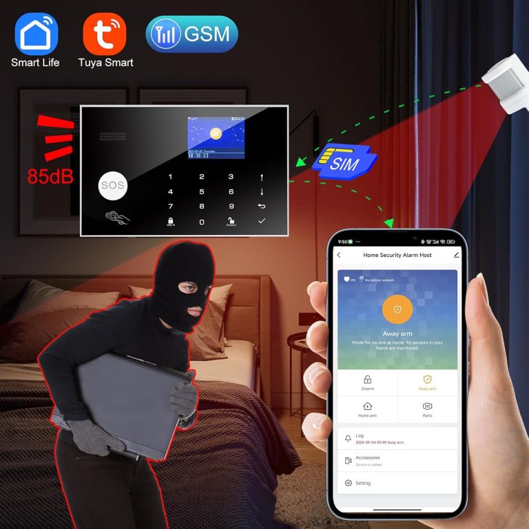 TUGARD Alarm System for Home Security, Tuya Smart Home Security System, No Monthly fee, GSM Alarm System Wi-Fi 4G, for Home Security, and Kids Safety.