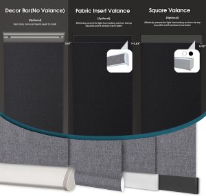 WEFFORT Motorized Roller Shades,100% Blackout Motorized Blinds Work with Homekit,Alexa,Google Home (New Fabric Sample)