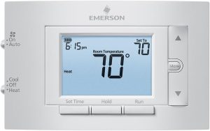 Emerson 1F83C-11PR Conventional (1H/1C) Programmable Thermostat, White