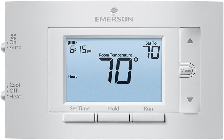 Emerson 1F83C-11PR Conventional (1H/1C) Programmable Thermostat, White