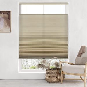 LazBlinds Top Down Bottom Up (TDBU) Cordless Cellular Shades, Blackout Light Blocking Honeycomb Shades Pleated Polyester Blinds for Window Size 23" W x 48" H, White