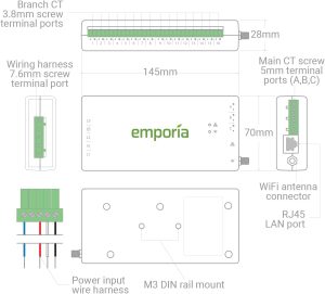 Emporia Gen 3 Smart Home Energy Monitor with 16 50A Circuit Level Sensors | Home Energy Automation and Control | Real Time Electricity Monitor/Meter | Solar/Net Metering