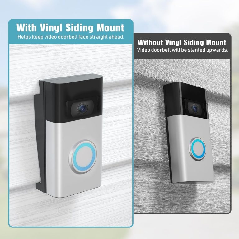 HKQ Doorbell Vinyl Siding Mount Compatible with Blink Video Doorbell, Video Doorbell 2020, Video Doorbell 2/3 / 4/3 Plus / 4 Plus (4″ Standard Vinyl Siding Only)