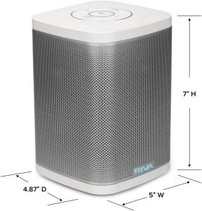 RIVA Upgraded Concert Wireless Smart Hi-Fi Speaker with Alexa Built-in, 6 Drivers, 50W, Voice Control, Multiroom Music System, Support Airplay 2, Spotify Streaming, Wi-Fi, Bluetooth (White)