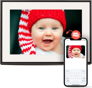 Loop Wi-Fi Digital Picture Frame with Touch Screen, 10-Inch Display, The Only Frame to Offer Text Message Photos Direct to Frame, Easy to use App, Gift to Keep Friends and Family Connected