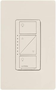 Lutron Caseta Original Smart Dimmer Switch (Lutron Smart Hub Required), for LED Lights, 150 Watt, Single-Pole/3-Way, No Neutral Required, PD-6WCL-BL, Black